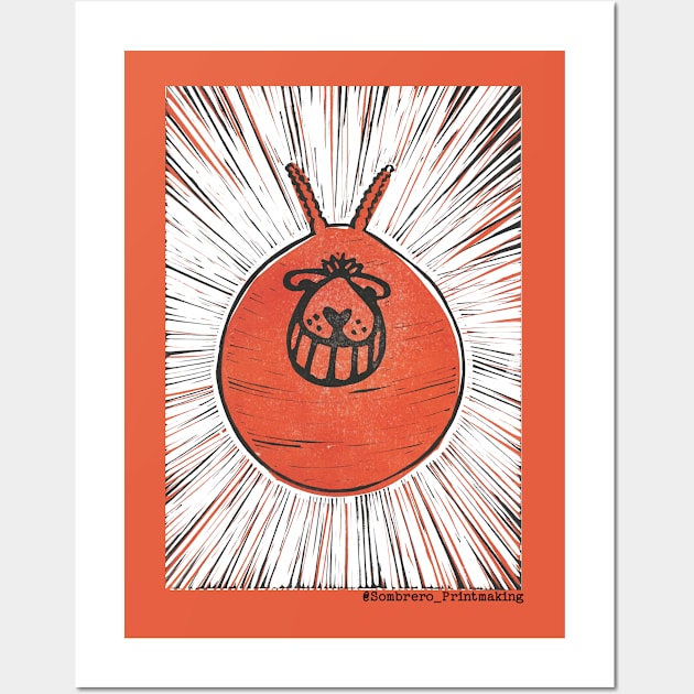 Space Hopper - @Sombrero_Printmaking Wall Art by Sombrero_Printmaking